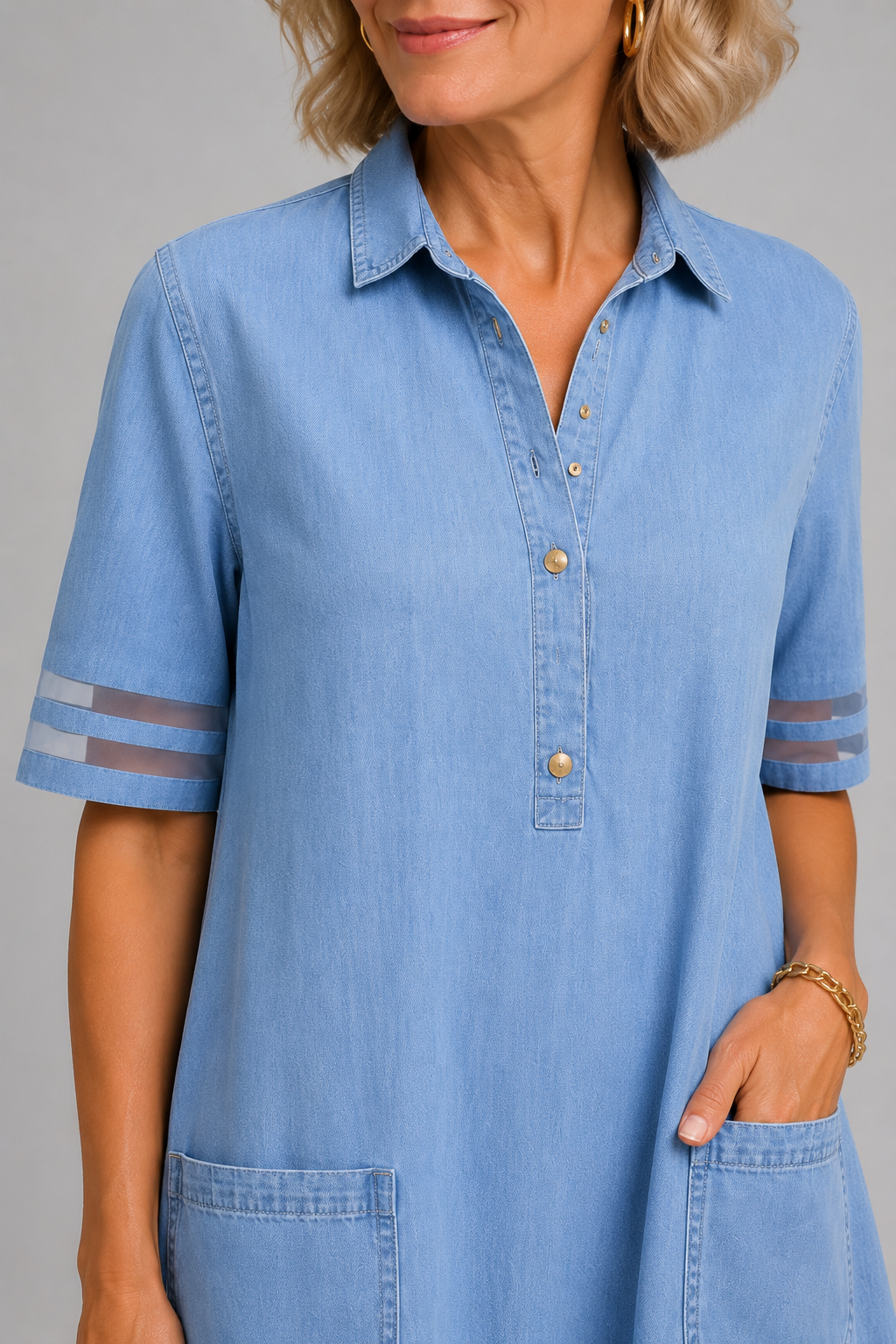 Sandra Button Shirt Dress