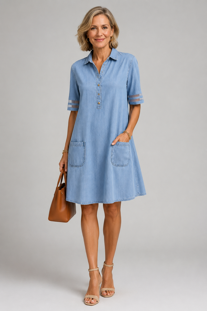 Sandra Button Shirt Dress