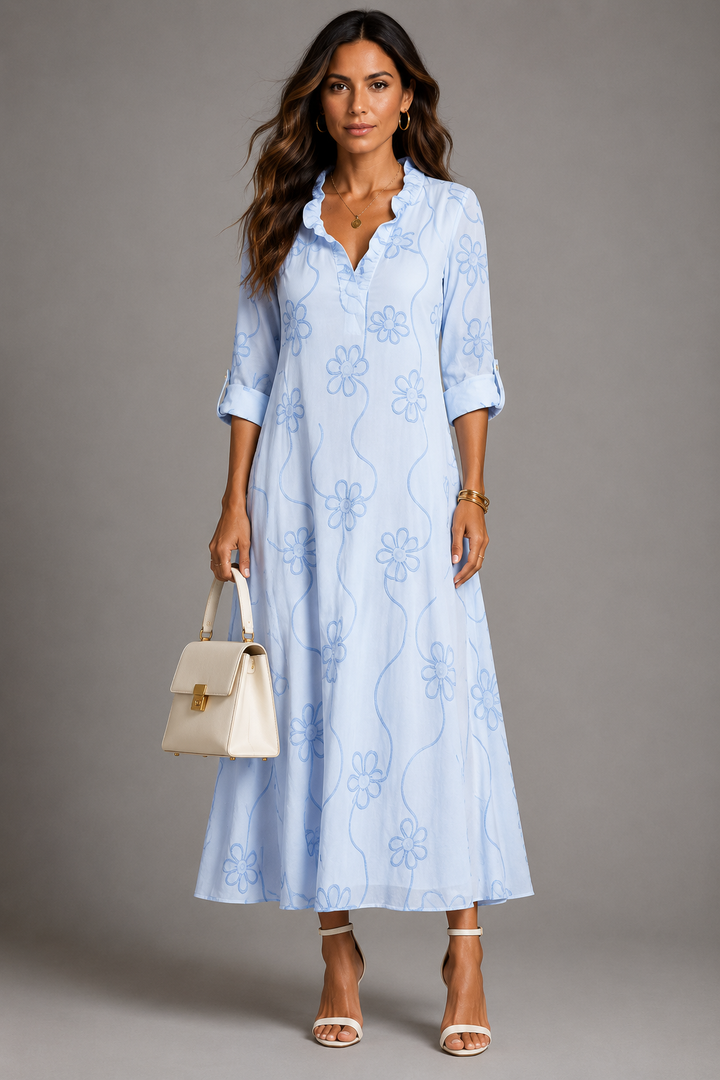 Ruth Embroidered Midi Dress