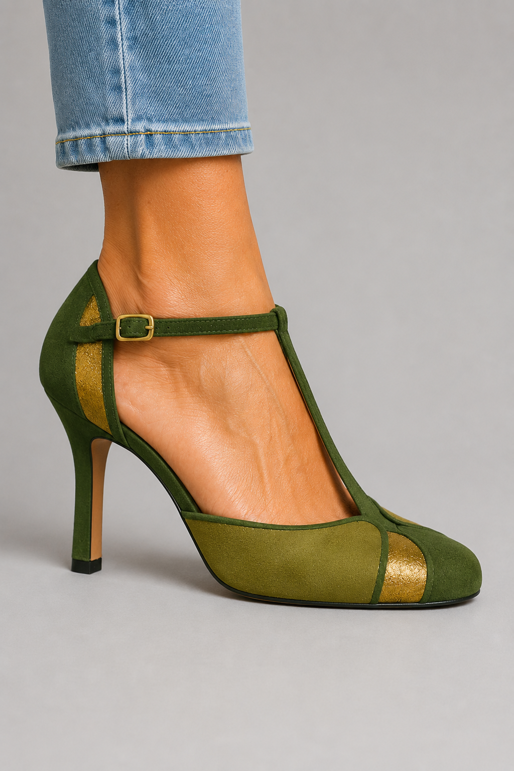 Sylvia T-Bar Mid-Heel Shoes
