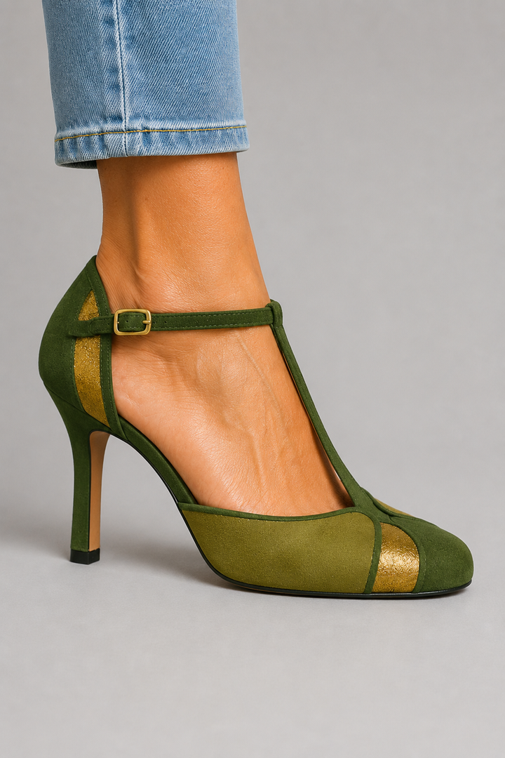 Sylvia T-Bar Mid-Heel Shoes