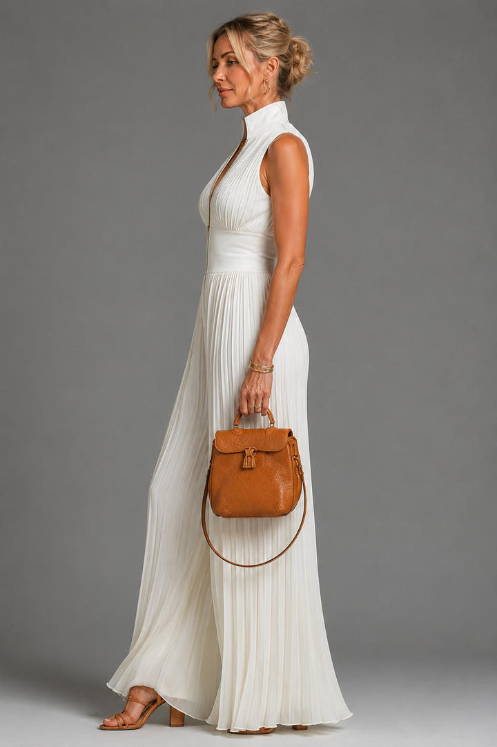 Nessa Pleated Chiffon Jumpsuit