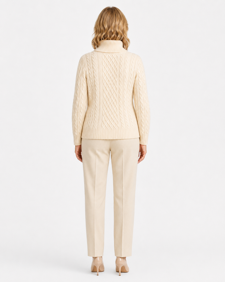 Breda Cable Knit Roll Neck Jumper