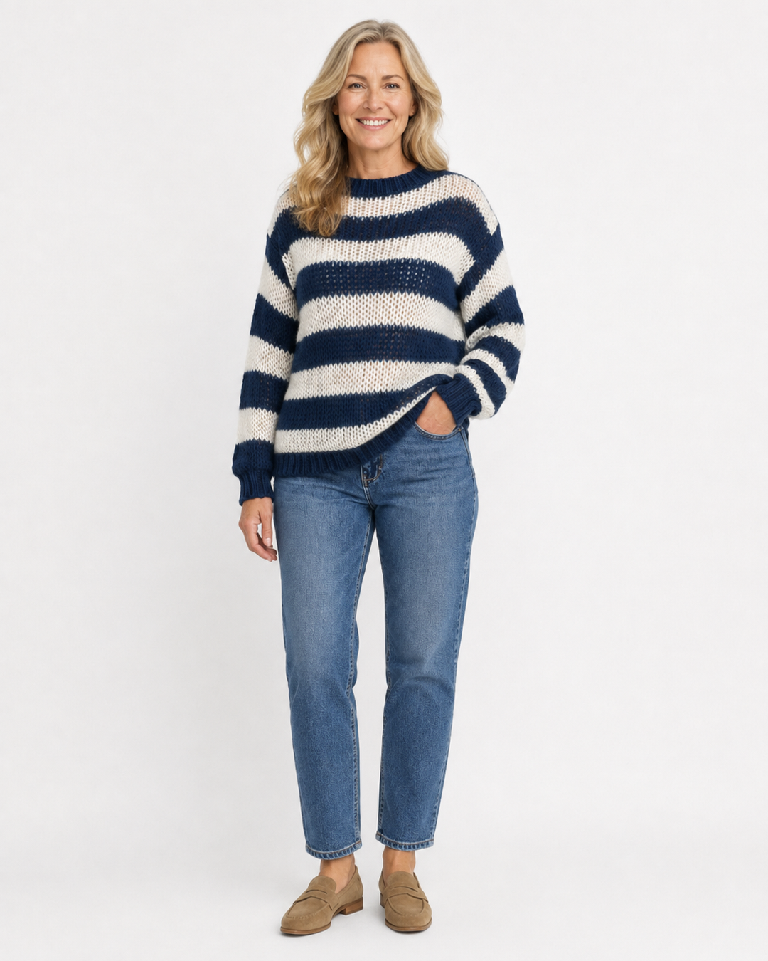 Keelin Relaxed Striped Knit Jumper
