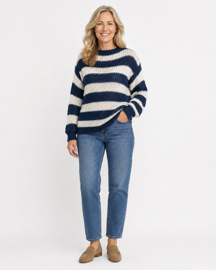 Keelin Relaxed Striped Knit Jumper