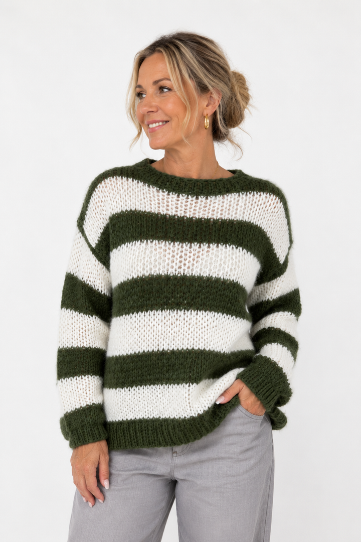 Keelin Relaxed Striped Knit Jumper