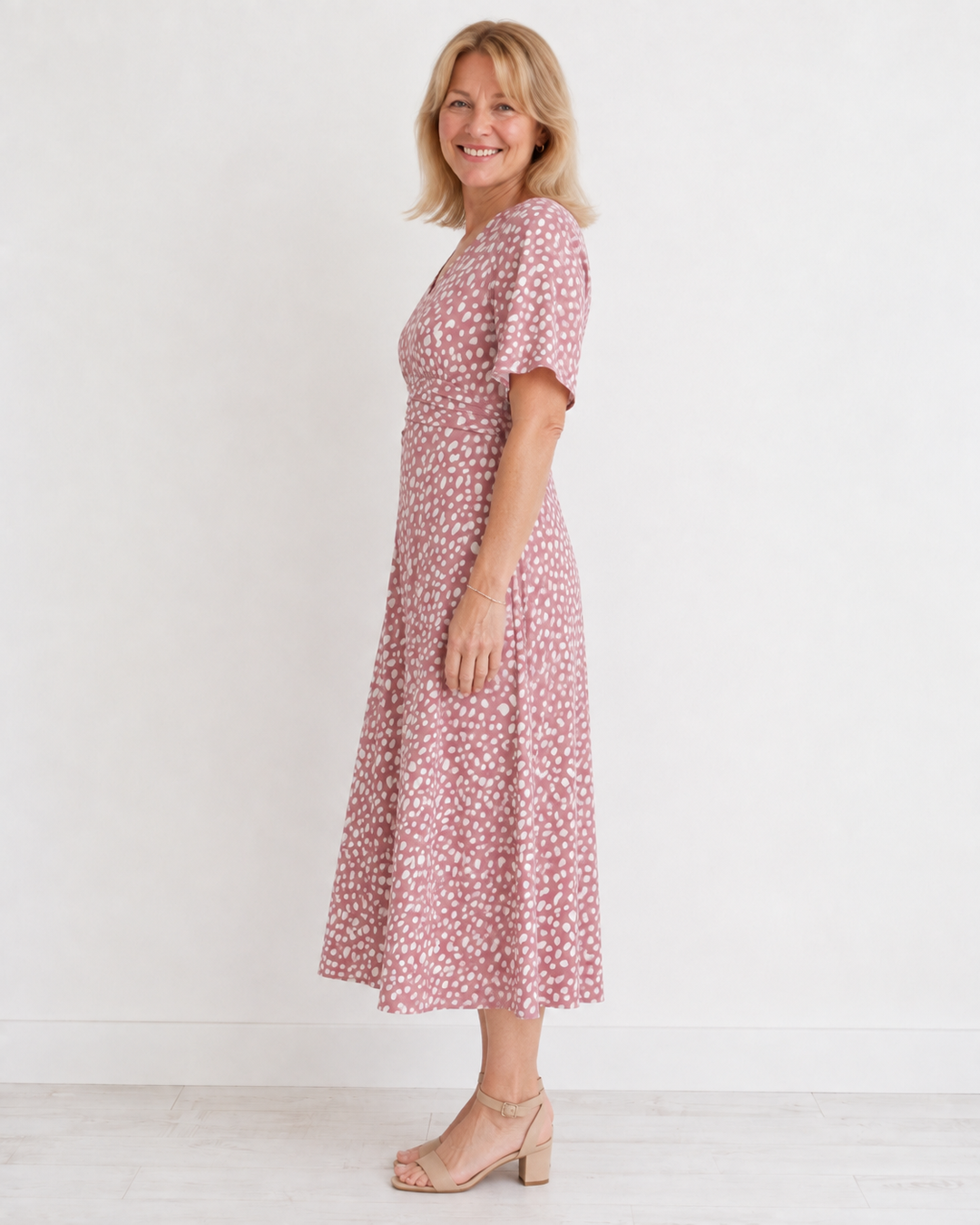 Clare Printed Midi Dress