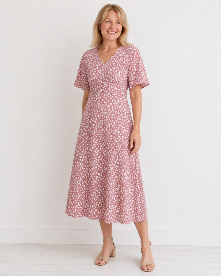 Clare Printed Midi Dress