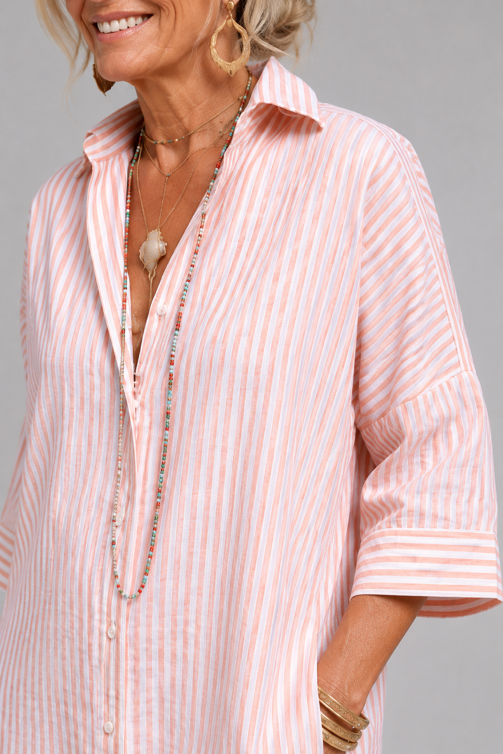 Marian Striped Shirt Dress