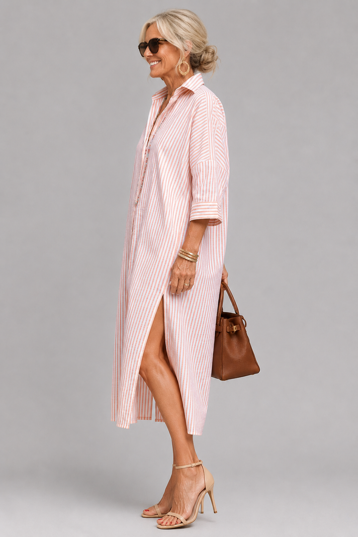 Marian Striped Shirt Dress