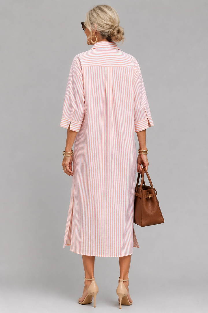 Marian Striped Shirt Dress