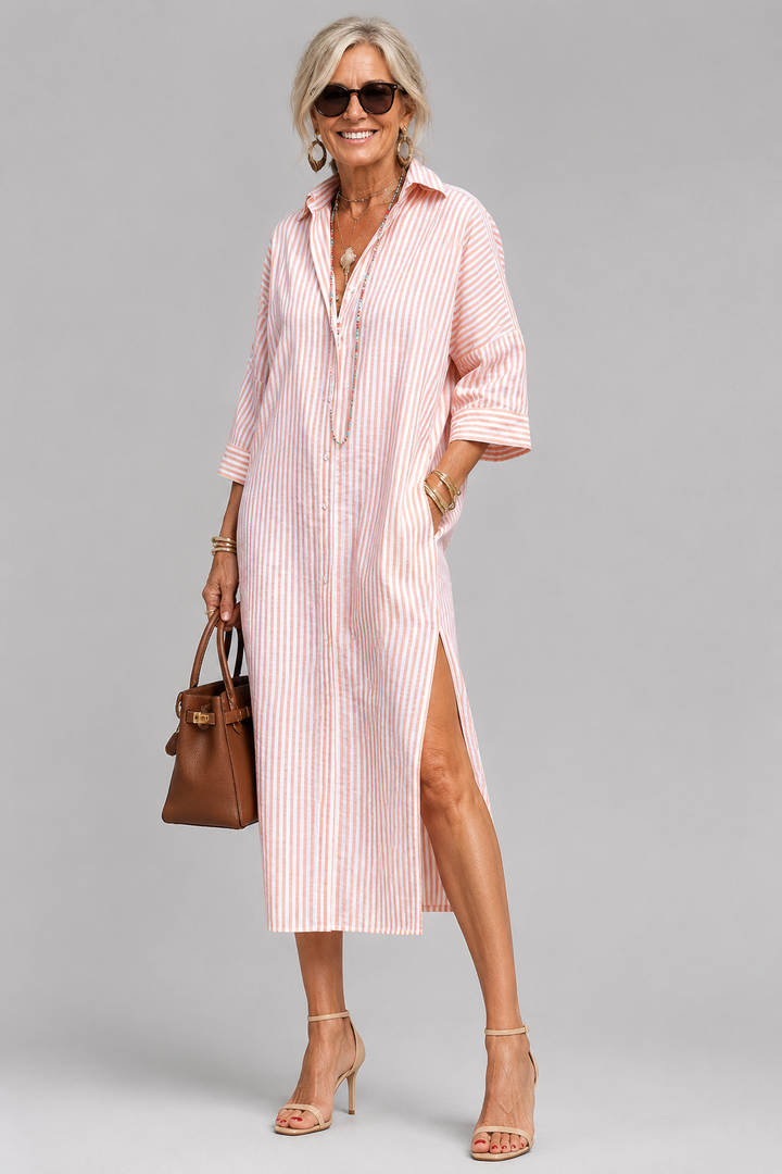 Marian Striped Shirt Dress