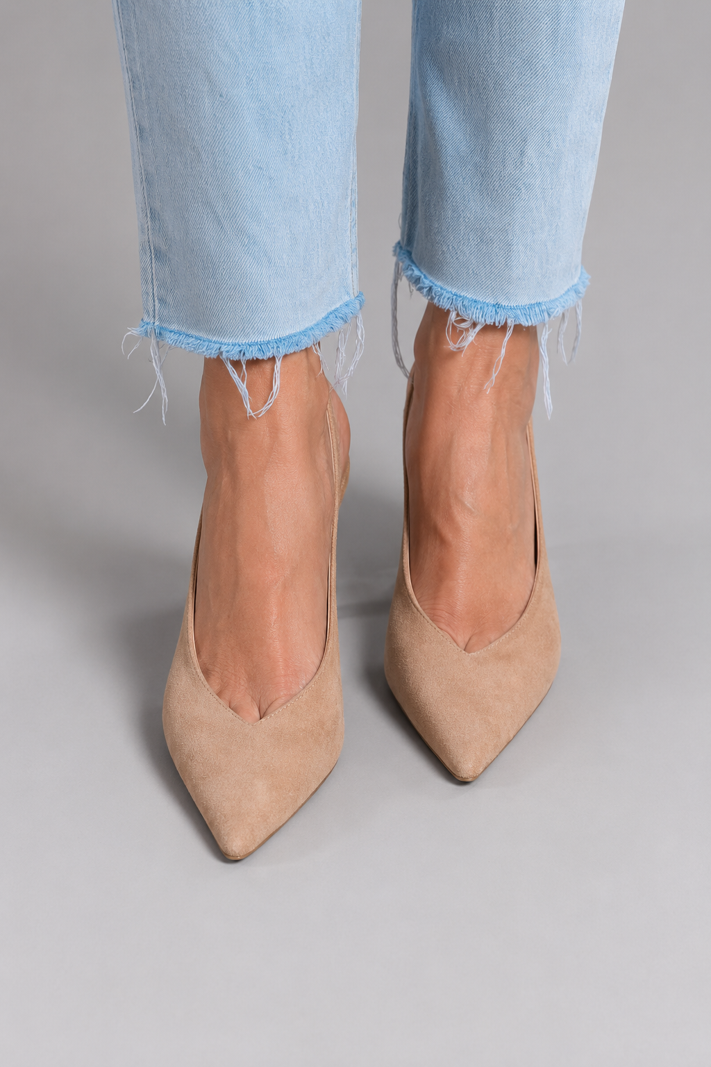 Audrey Pointed-Toe Slingback Heels
