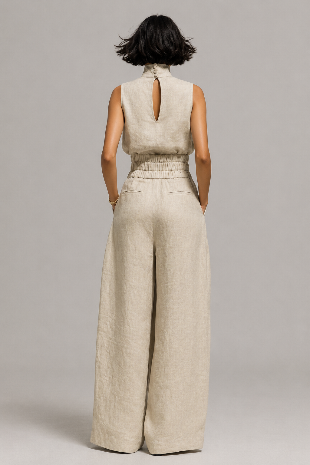 Anna Linen-Blend Two-Piece Set