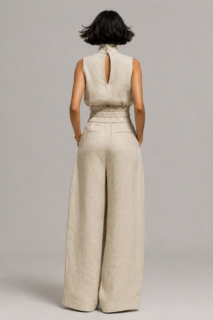 Anna Linen-Blend Two-Piece Set