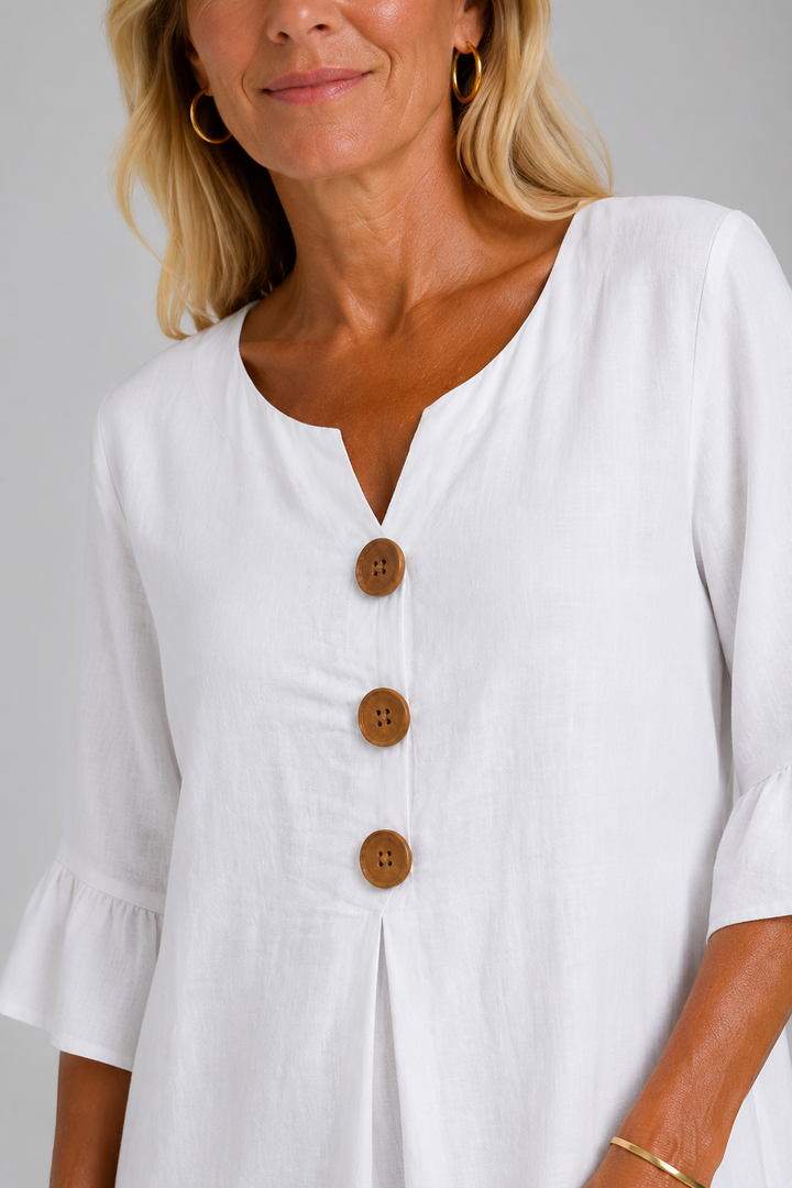 Mary Relaxed Button Midi Dress