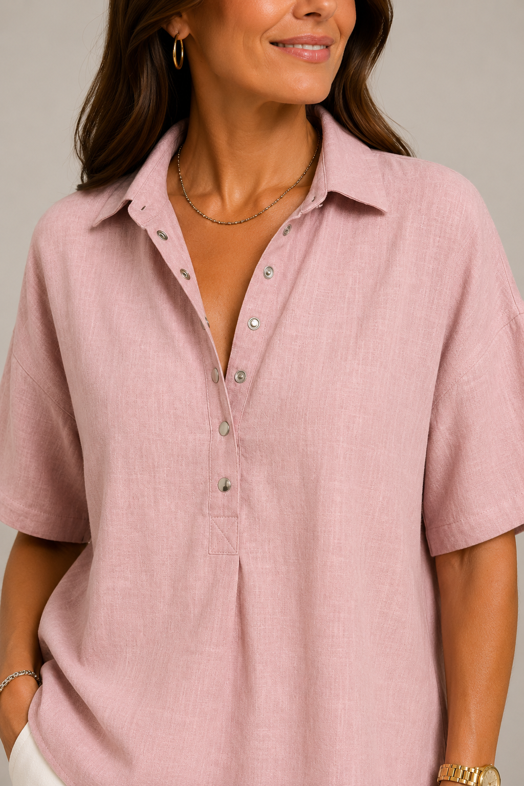 Moira Relaxed Button Blouse
