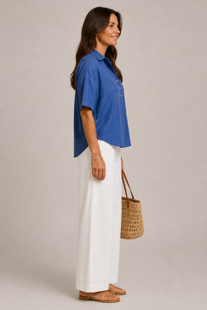 Moira Relaxed Button Blouse