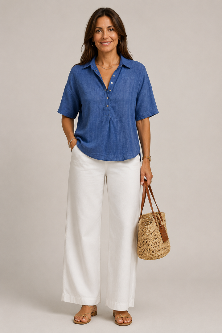Moira Relaxed Button Blouse