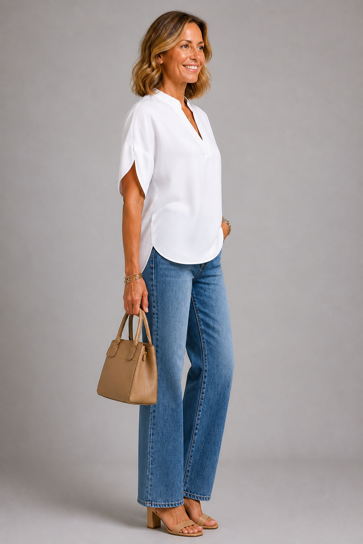 Sharon Relaxed V-Neck Top