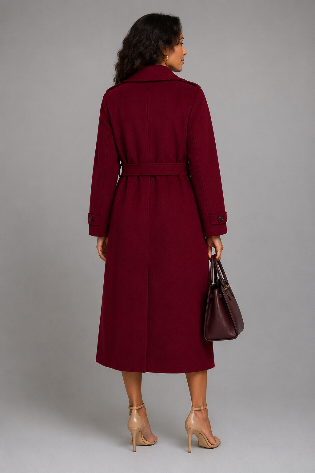 Geraldine Belted Midi Coat