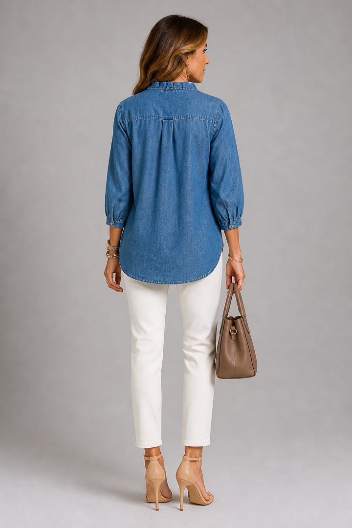 Erin Ruffle Detail Blouse