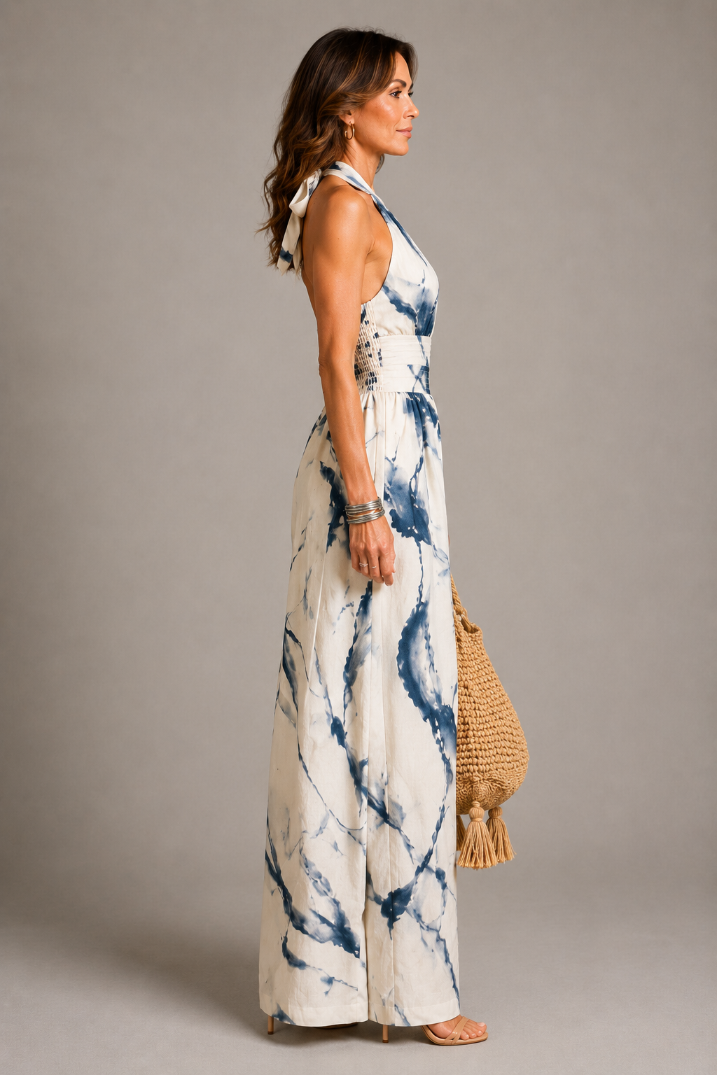 Caoimhe Abstract Halter Jumpsuit