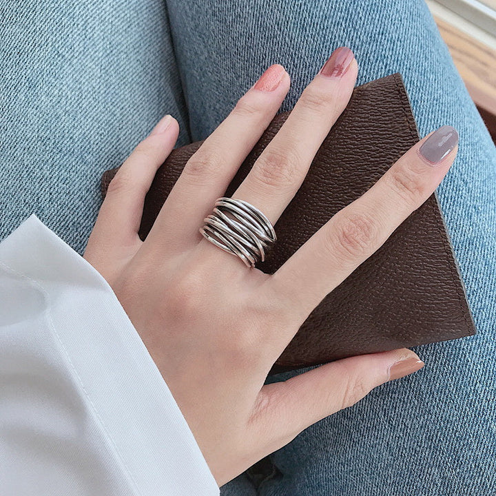 Bríd Layered Silver Ring