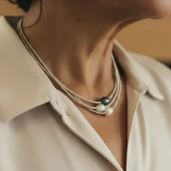 Natural pearl necklace