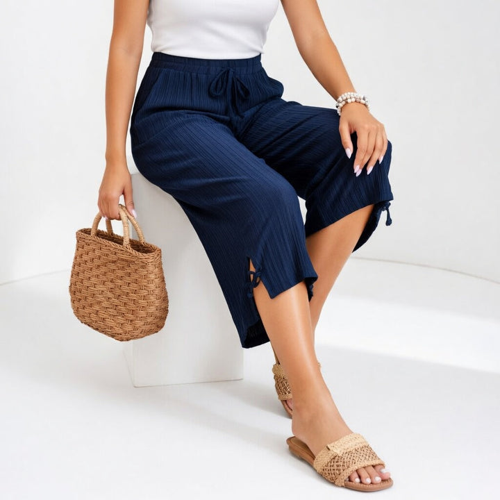Agnes Cropped Wide-Leg Trousers