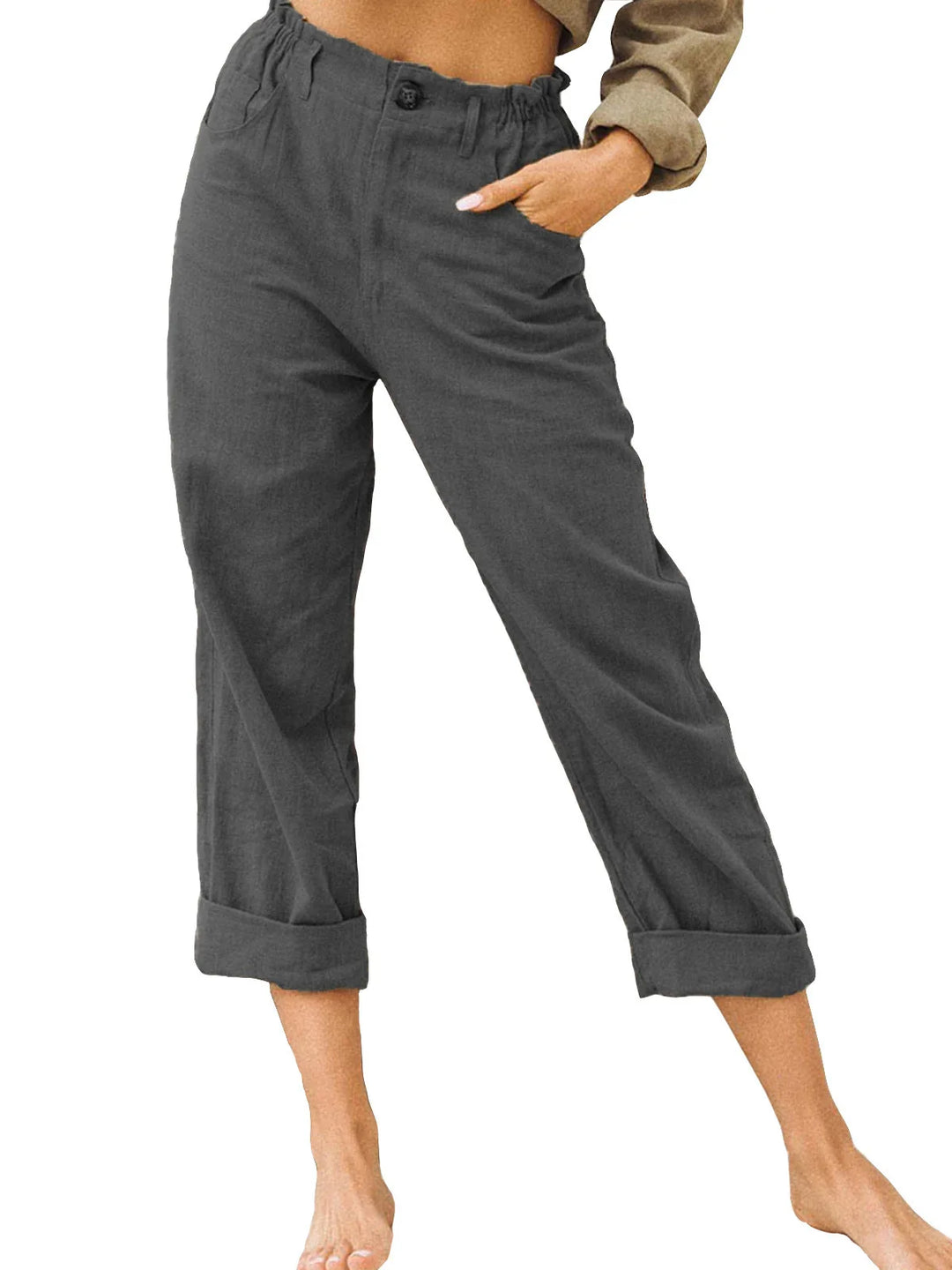 Kathleen Relaxed Cropped Trousers
