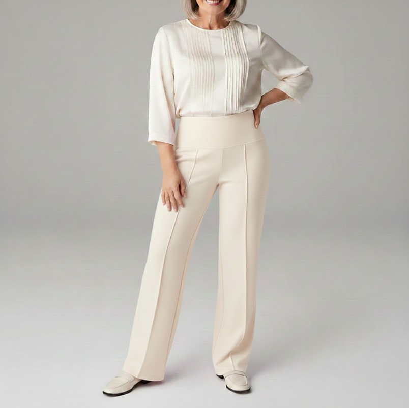 Annette Stretch Wide-Leg Trousers