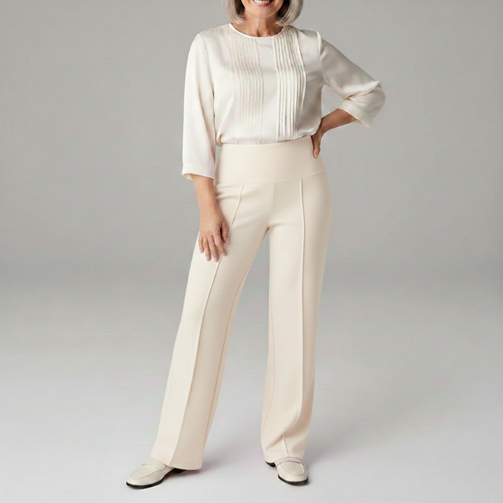 Annette Stretch Wide-Leg Trousers
