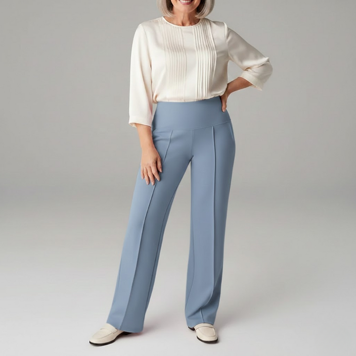 Annette Stretch Wide-Leg Trousers