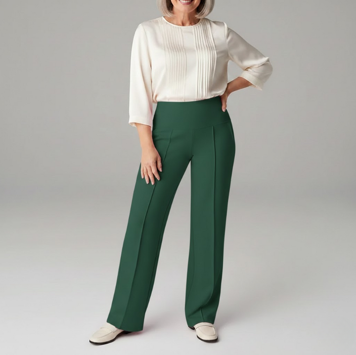 Annette Stretch Wide-Leg Trousers