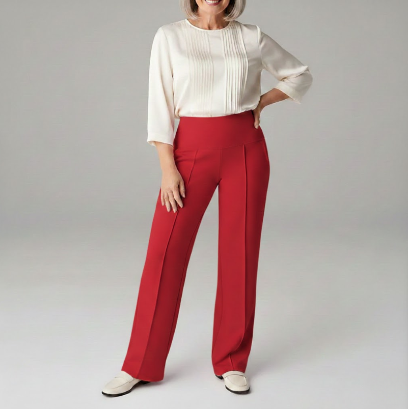 Annette Stretch Wide-Leg Trousers