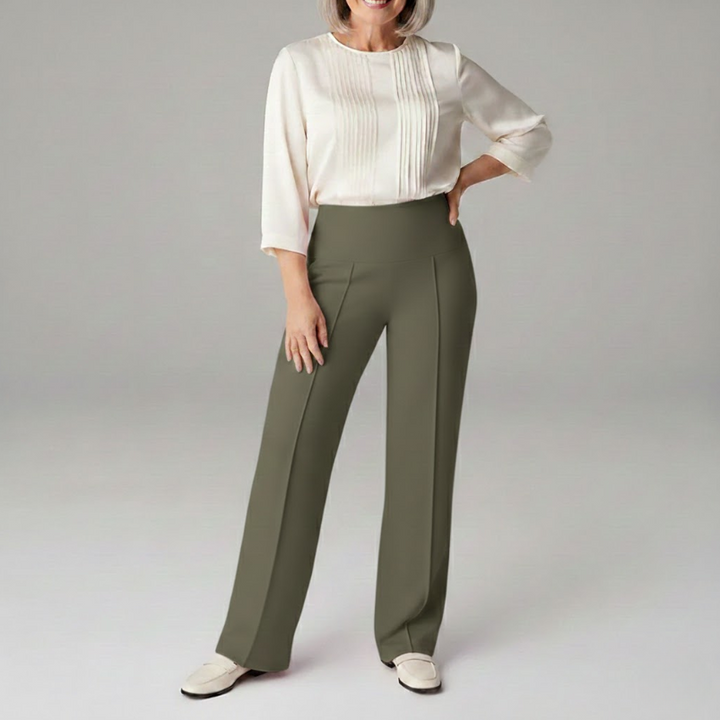 Annette Stretch Wide-Leg Trousers