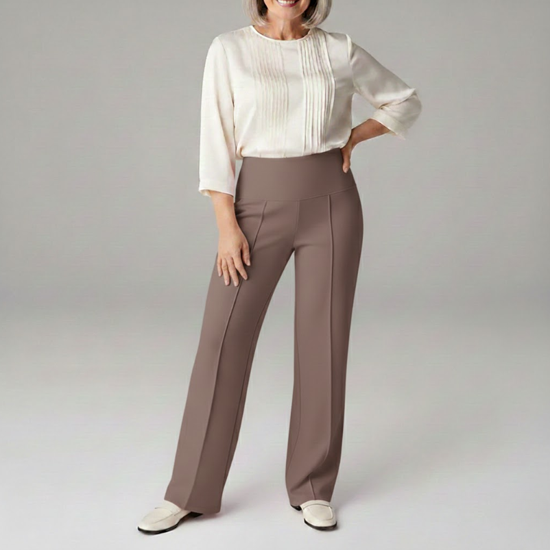 Annette Stretch Wide-Leg Trousers