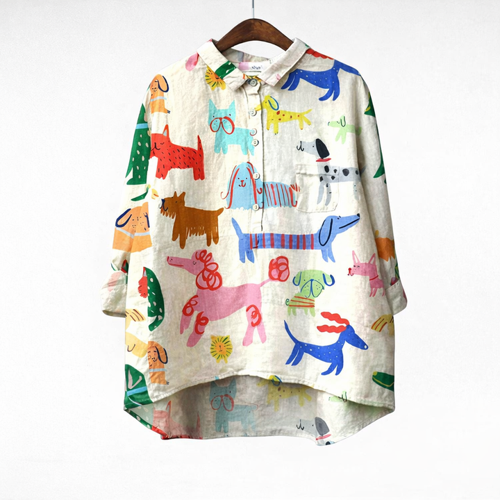 Nuala Dog Print Shirt