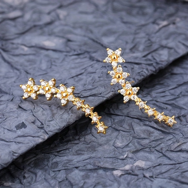 Róisín Floral Crystal Earrings
