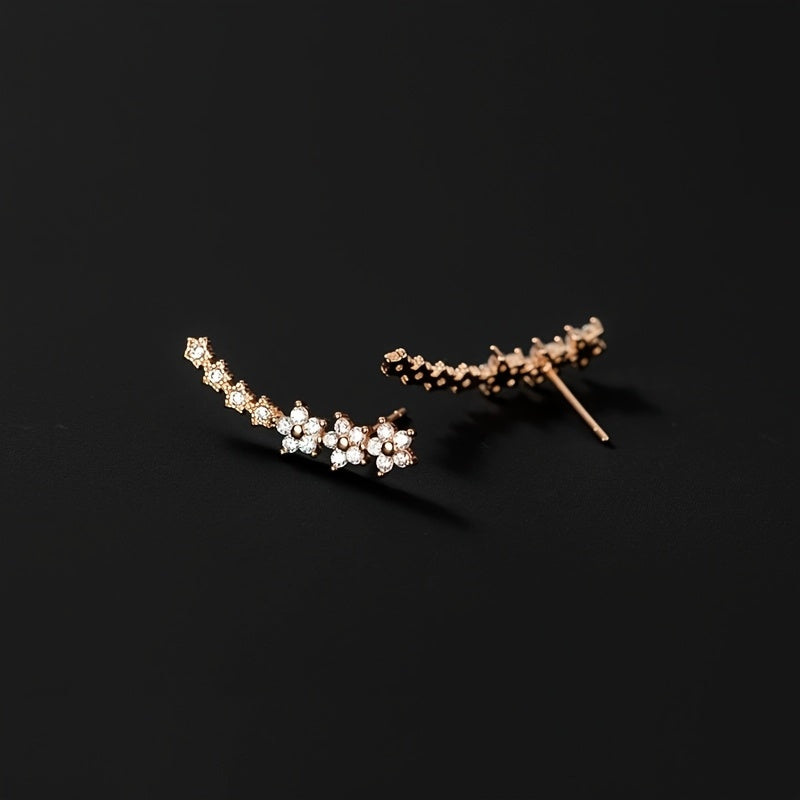 Róisín Floral Crystal Earrings