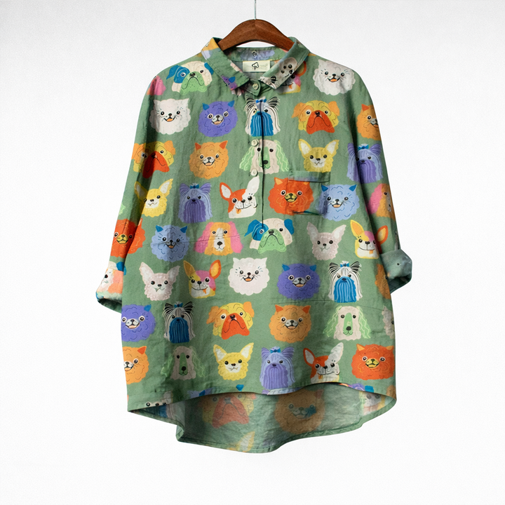 Nuala Dog Print Shirt