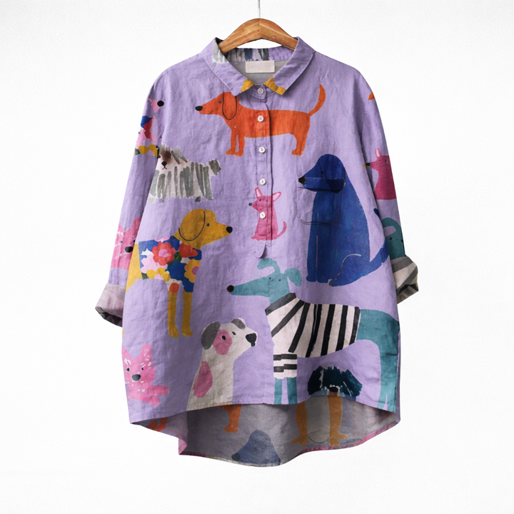 Nuala Dog Print Shirt