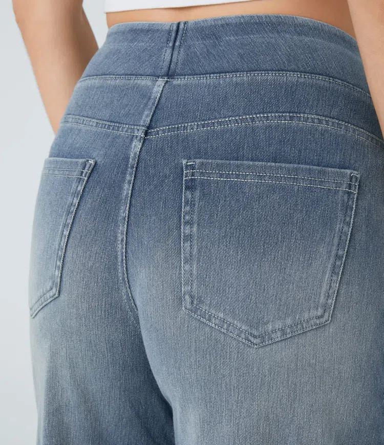Veronica Wide-Leg Denim Trousers