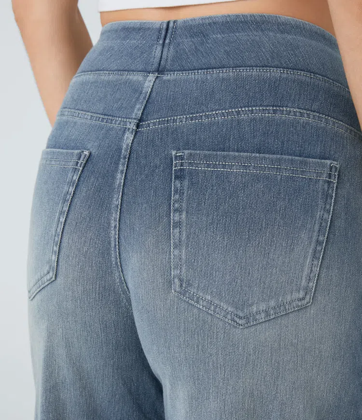 Veronica Wide-Leg Denim Trousers