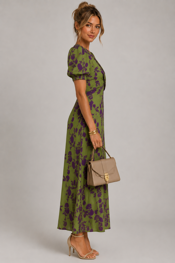 Sheila Floral Wrap Midi Dress
