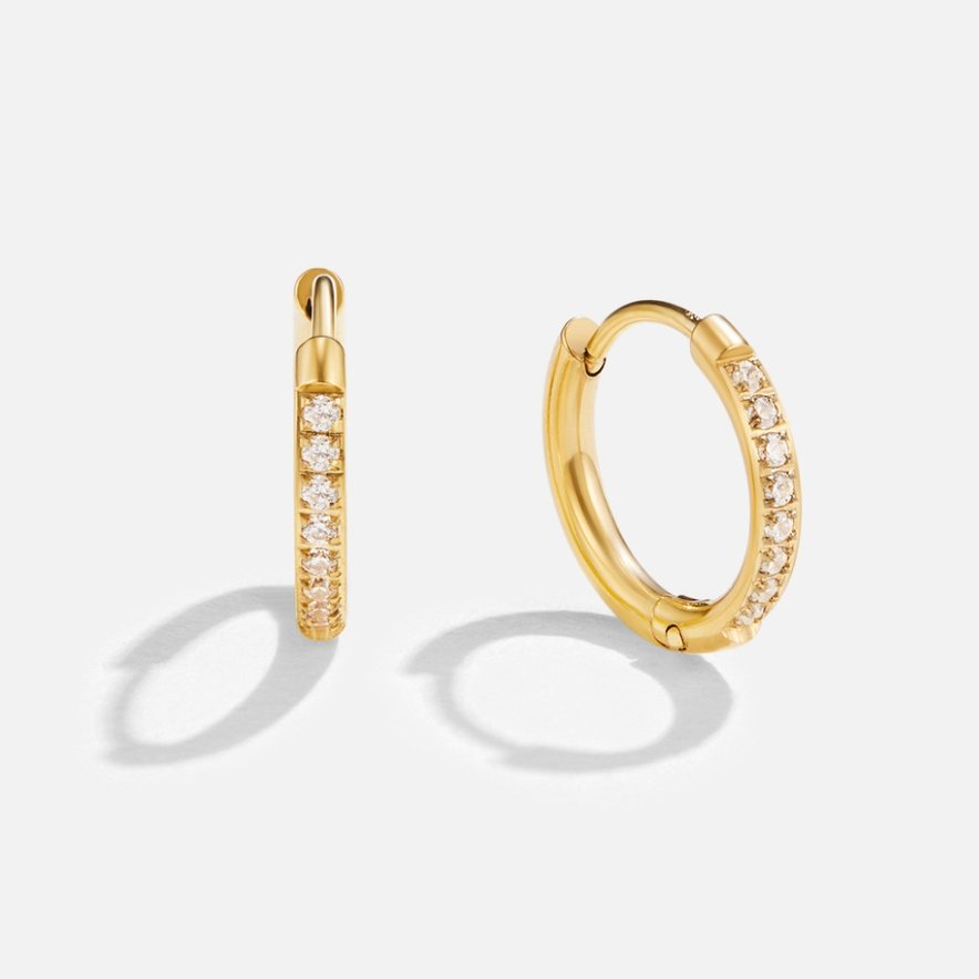 Clare Crystal Hoop Earrings
