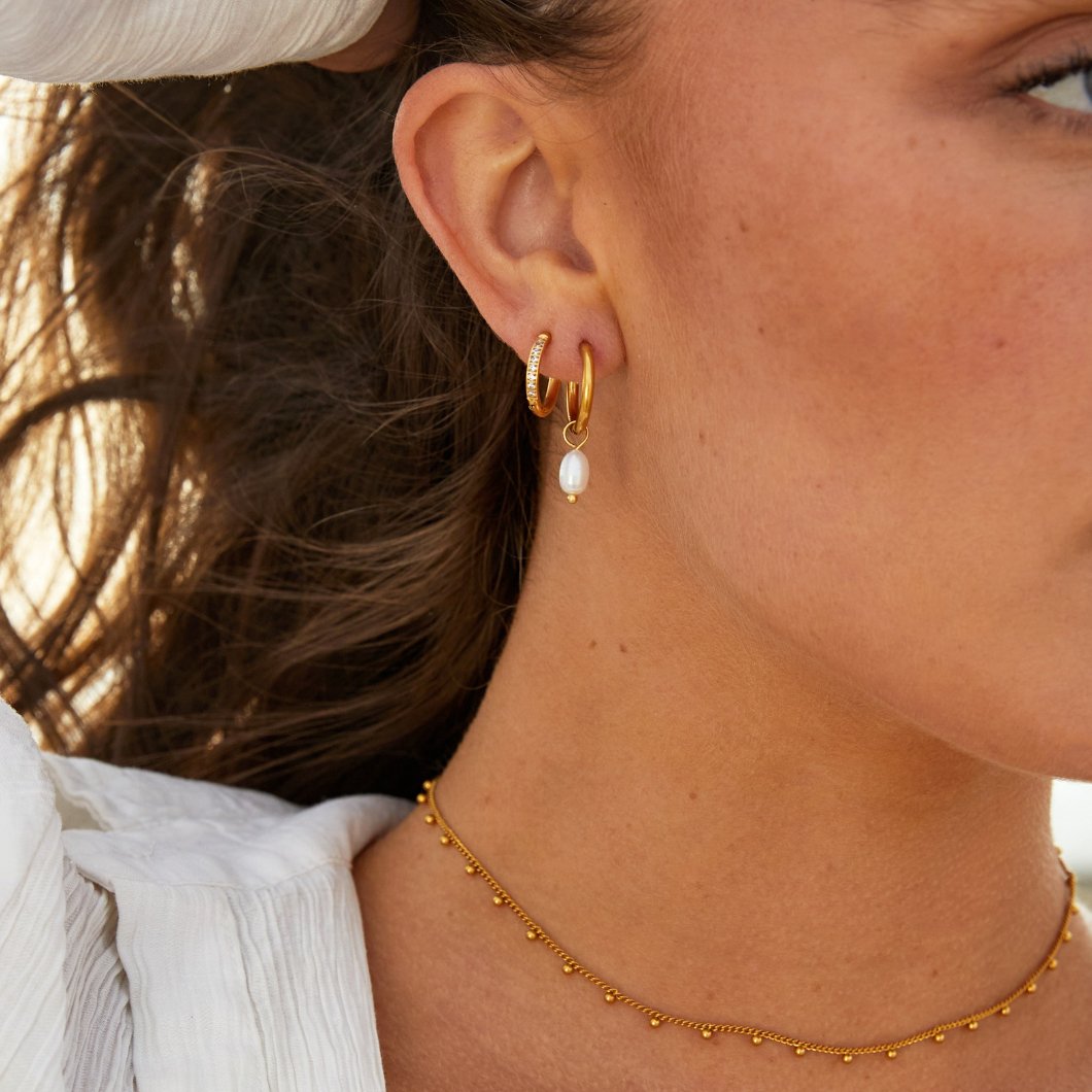 Clare Crystal Hoop Earrings