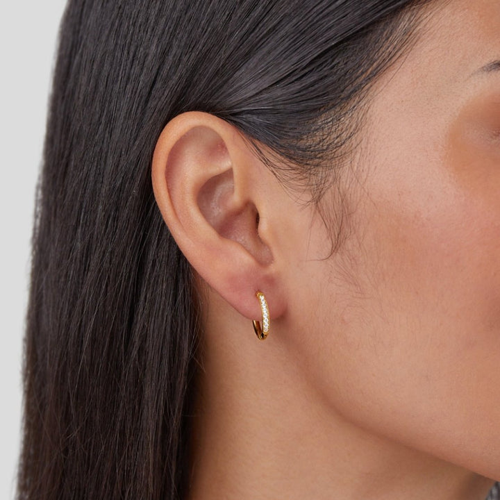 Clare Crystal Hoop Earrings