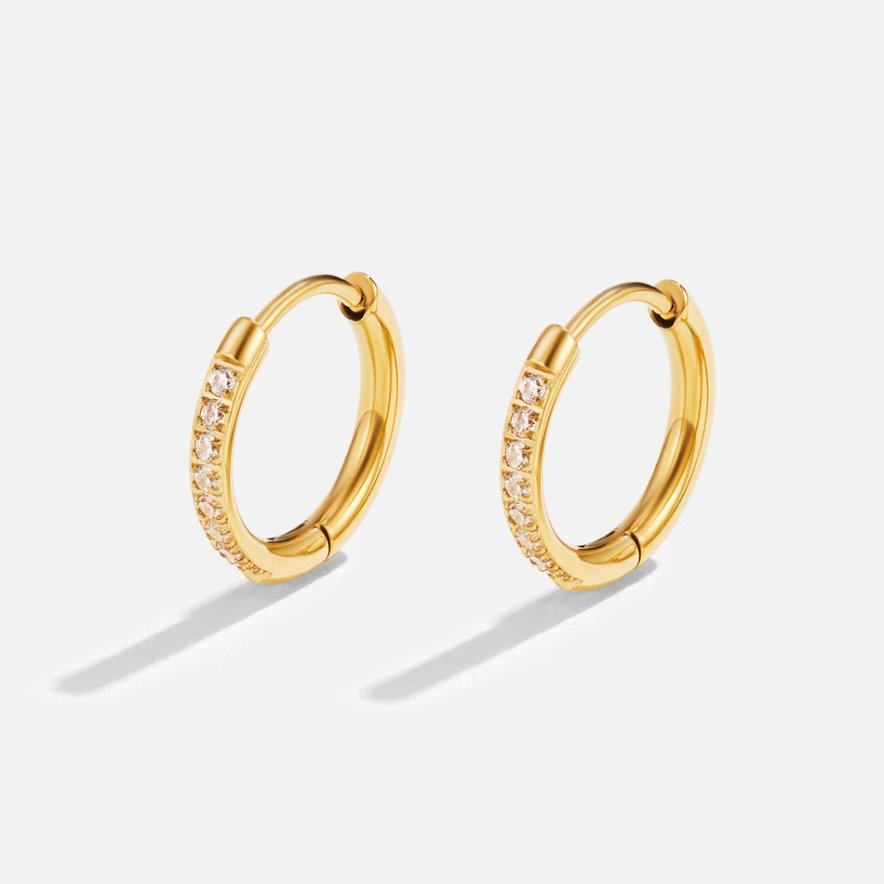 Clare Crystal Hoop Earrings